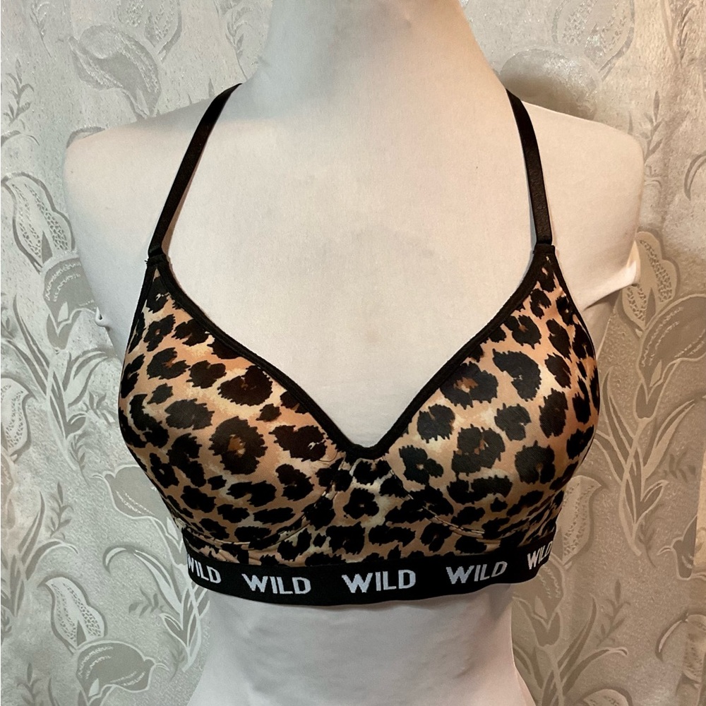Lady Princess Animal Print Microfiber Performance Sports Bra XL 38C